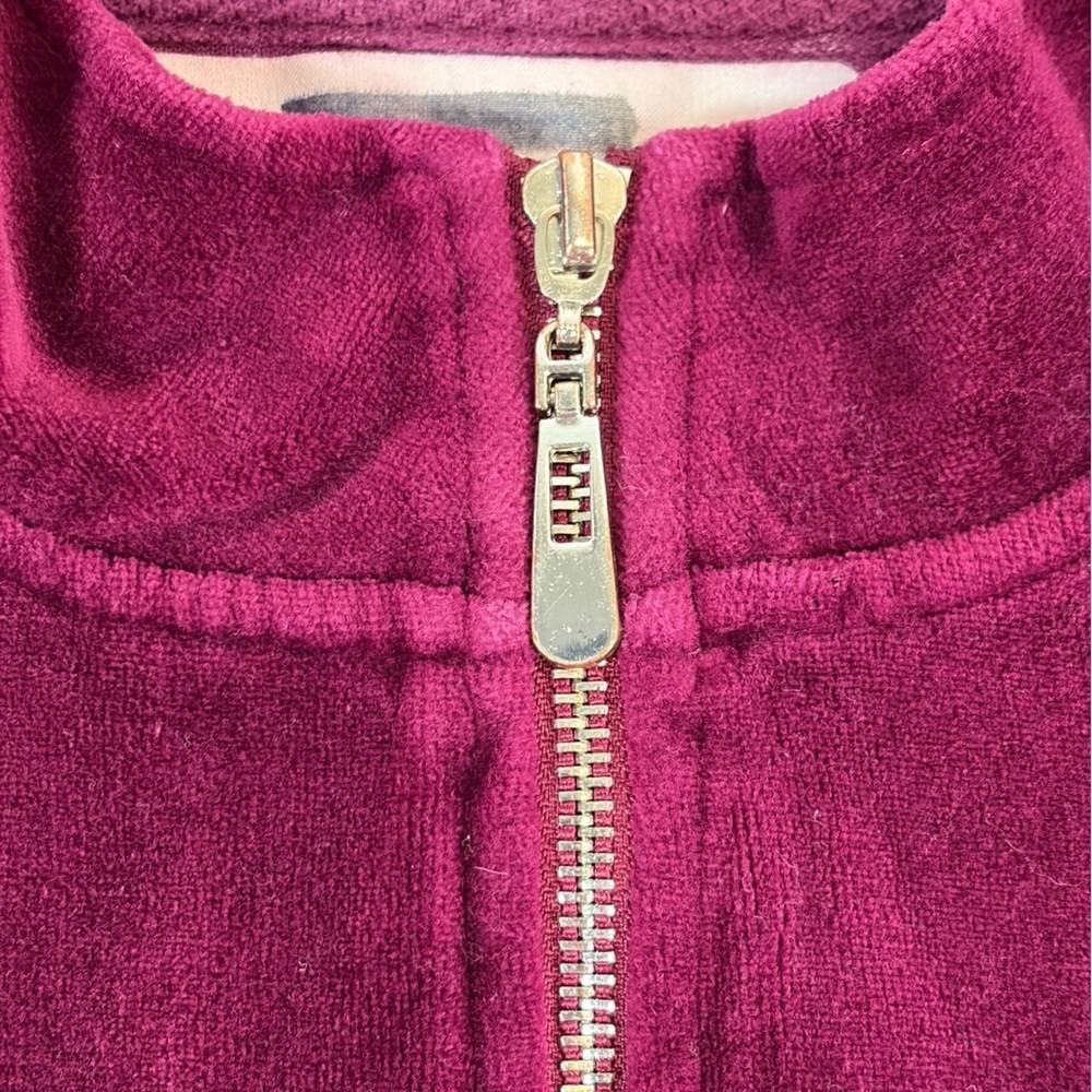 Karen Scott Rich Burgundy Velour Lounge/Track set - Picture 13 of 14